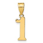 14k Polished Number 1 Pendant