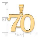 14k Polished Number 70 Pendant - Image 4