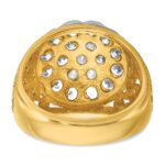 14k Two-tone IBGoodman Men's Kentucky Cluster Ring Mounting for 2ctw Dia - Image 7