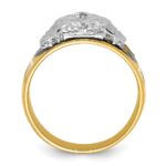 IBGoodman 14k Two-tone Men's Polished and Textured 32nd Degree Scottish Rite Masonic Ring Mounting - Image 2