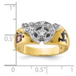 IBGoodman 14k Two-tone Men's Polished Masonic Shriner's Ring Mounting - Image 8