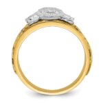 IBGoodman 10k Two-tone Men's Polished and Textured with Multi-color Enamel Active 33rd Degree Masonic Ring - Image 2