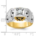 IBGoodman 10k Two-tone Men's Polished and Textured 32nd Degree Scottish Rite Masonic Ring Mounting - Image 8