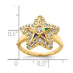 IBGoodman 10k Women's Polished Eastern Star Masonic Ring Mounting - Image 7