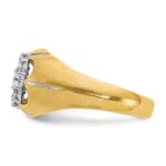 IBGoodman 14k Two-Tone 1 carat Lab Grown Diamond VS/SI+ G+ Complete Men's Cluster Ring - Image 3