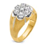 IBGoodman 14k Two-Tone 1 carat Lab Grown Diamond VS/SI+ G+ Complete Men's Cluster Ring - Image 6