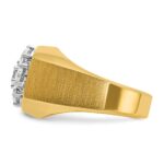 IBGoodman 14k Two-Tone 1 1/2 carat Lab Grown Diamond VS/SI+ G+ Complete Men's Cluster Ring - Image 3