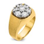 IBGoodman 14k Two-Tone 1 1/2 carat Lab Grown Diamond VS/SI+ G+ Complete Men's Cluster Ring - Image 6