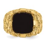 14k IBGoodman Men's Onyx Nugget Complete Ring - Image 6