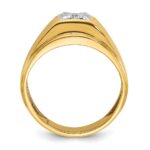 14k Two-tone IBGoodman Men's Polished and Satin Diamond Ring Mounting - Image 2