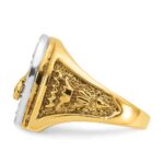 14k Two-tone IBGoodman Men's Horse and Horseshoe Diamond Ring Mounting - Image 5