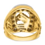 14k Two-tone IBGoodman Men's Horse and Horseshoe Diamond Ring Mounting - Image 7