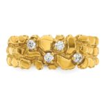 10k IBGoodman Men's Diamond Nugget Complete Ring - Image 4
