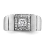 IBGoodman 14k White Gold 1 carat Lab Grown Diamond VS/SI+ G+ Complete Men's Ring - Image 4