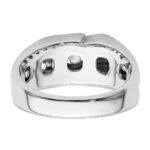 IBGoodman 14k White Gold 1 3/8 carat Lab Grown Diamond VS/SI+ G+ Complete Satin Men's Ring - Image 5