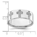 IBGoodman 14k White Gold 1/5 carat Lab Grown Diamond VS/SI+ G+ Complete Cross Men's Ring - Image 7