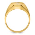 IBGoodman 14k 1 carat Lab Grown Diamond VS/SI+ G+ Complete Polished and Satin Men's Ring - Image 2