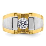 IBGoodman 14k Two-Tone Polished and Satin Men's Ring Mounting - Image 4