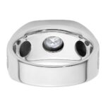 IBGoodman 14k White Gold with Black Rhodium 1 carat Lab Grown Diamond VS/SI+ G+ Complete Satin Men's Ring - Image 5