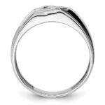 IBGoodman 14k White Gold with Black Rhodium 3/8 carat Lab Grown Diamond VS/SI+ G+ Complete Satin Men's Ring - Image 2