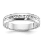IBGoodman 14k White Gold 1/4 carat Lab Grown Diamond VS/SI+ G+ Nine Stone Complete Polished Men's Ring