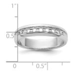 IBGoodman 14k White Gold Polished Nine Stone Men's Ring Mounting - Image 3