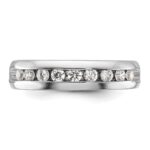 IBGoodman 14k White Gold 1/2 carat Lab Grown Diamond VS/SI+ G+ Nine Stone Complete Polished Men's Ring - Image 4
