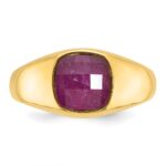 14k IBGoodman Men's Ruby Doublet Stone Complete Ring - Image 6
