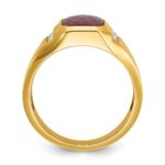 14k IBGoodman Men's Gemstone and Diamond Ring Mounting - Image 2