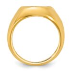 14k IBGoodman Men's Oval Gemstone and Diamond Ring Mounting - Image 2