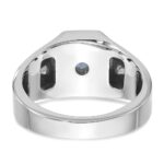 14k White Gold IBGoodman Men's Gemstone and Diamond Ring Mounting - Image 7