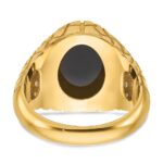14k IBGoodman Men's Onyx and Diamond Nugget Ring Mounting - Image 7