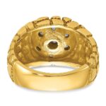 IBGoodman 14k Two-Tone 1 carat Lab Grown Diamond VS/SI+ G+ Complete Men's Textured Cluster Nugget Ring - Image 5