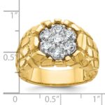 14k IBGoodman Men's Two-tone Nugget Cluster Ring Mounting - Image 5