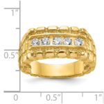 14k IBGoodman Men's 1/3 carat Diamond Nugget Complete Ring - Image 3