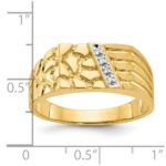 10k IBGoodman Men's Diamond Nugget Complete Ring - Image 2