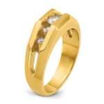 IBGoodman 14k Men's Polished Cut-Out 5-Stone 1/2 Carat AA Quality Diamond Ring - Image 8