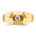 14k IBGoodman Men's Polished 1/4 Carat AA Diamond Ring - Image 6