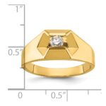 14k IBGoodman Men's Polished 1/4 Carat AA Diamond Ring - Image 3