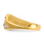 14k with White Rhodium IBGoodman Men's Satin 1/5 carat Diamond Complete Ring - Image 5