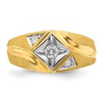 14k IBGoodman Men's Polished and Satin Diamond Ring Mounting - Image 6