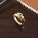 14k with White Rhodium IBGoodman Men's Satin 1/5 carat Diamond Complete Ring - Image 9