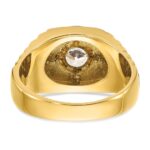 IBGoodman 14k Two-tone Men's Polished Satin and Textured Ring Mounting - Image 6