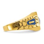IBGoodman 10k Two-tone Men's Polished and Textured Blue Lodge Master Masonic Ring Mounting - Image 7