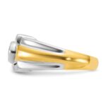 14k Two-tone IBGoodman Men's 1/2 carat Diamond Complete Ring - Image 5