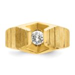 14k IBGoodman Men's Polished and Satin 1/3 carat Diamond Complete Ring - Image 6