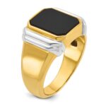 14k Two-tone IBGoodman Men's Onyx Ring Mounting - Image 8