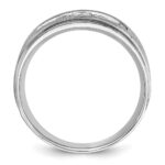 IBGoodman 14k White Gold 1/2 carat Lab Grown Diamond VS/SI+ G+ Complete Polished and Brushed Five Stone Men's Ring - Image 2