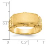 14k IBGoodman 15x7mm Men's Signet Ring - Image 3