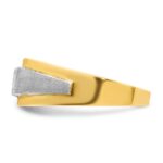 14k Two-tone IBGoodman Men's Polished and Satin 1/4 carat Diamond Complete Ring - Image 5